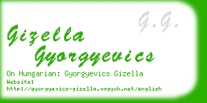 gizella gyorgyevics business card